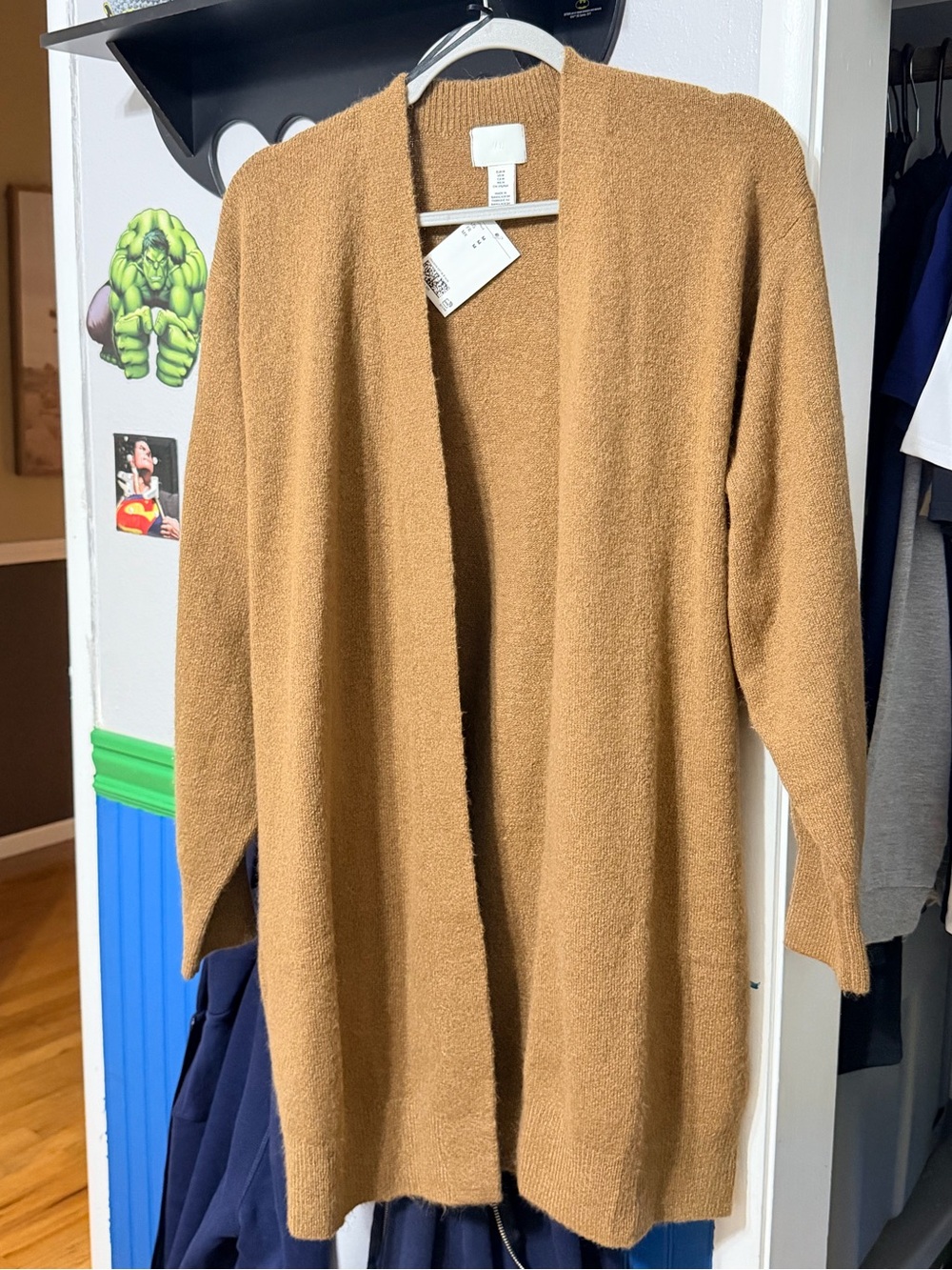 H&M Open-Front Cardigan Sweater - Camel Brown